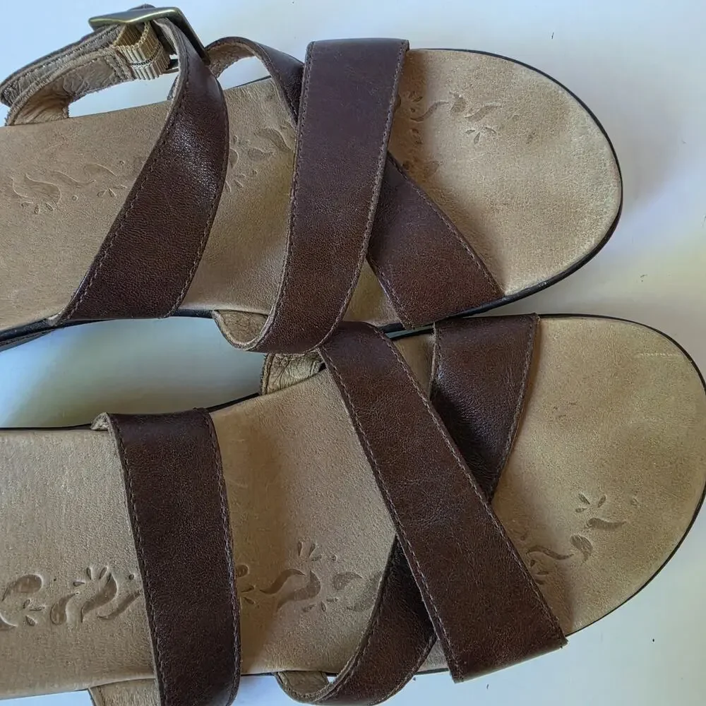 Red Wing Sandals Womens Size 9M Brown Leather Slides 4048 Slip On Shoes